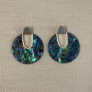 Kendra Scott gold Abalone shell earrings lightweight
